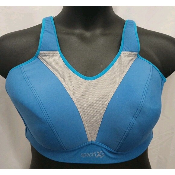 Specifixs Sports Bra 40G Blue Plus Size No Bounce Lined Lot Of 2 - Picture 1 of 7